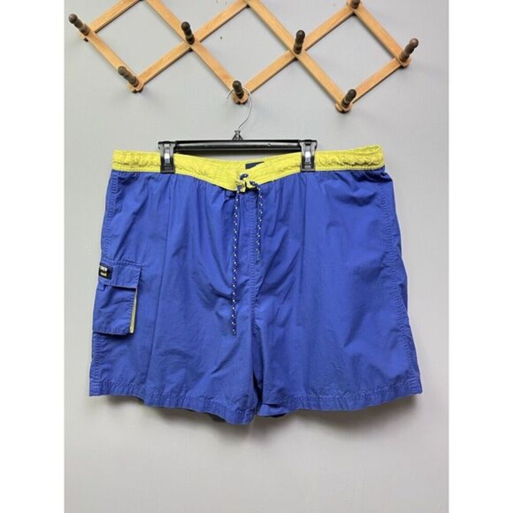 Ivy Crew Sport Swim Trunks Shorts Mens XL Blue/Green Lined Vintage 90's